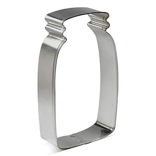 Mason Jar Cookie Cutter 4.5 in B1602 - Foose Cookie Cutters - USA Tin Plate Steel Mason Jar Cookie Cutter 4.5 in B1602 - Foose Cookie Cutters - USA Tin Plate Steel