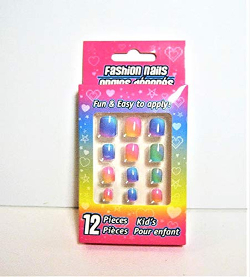 Townley Girls Press on Nails Frozen Princess Unicorn Trolls -Brights- Townley Girls Press on Nails Frozen Princess Unicorn Trolls -Brights-