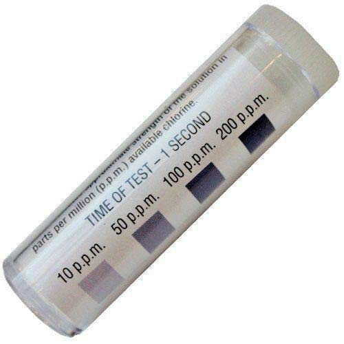 The FryOilSaver Co- Chlorine Test Strips for Restaurants and Food Service- Precision Chlorine Test Paper- 1 x Vial of 100 Chlorine Sanitizer Test Strips- 0-200 ppm- Bleach Test Strips- FMP 142-1362.