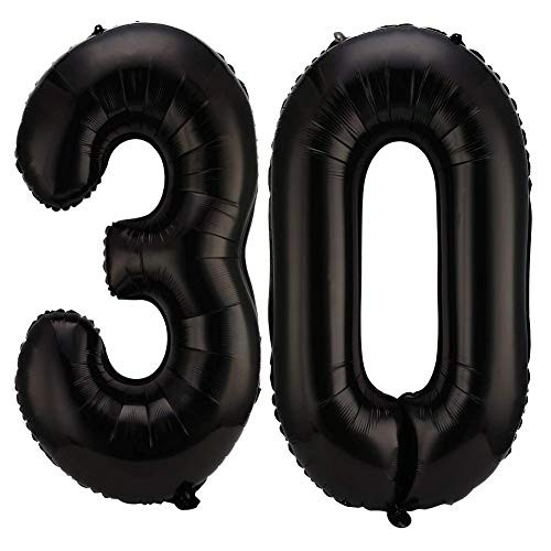EMAAN Black 30 Number Balloons 42 Inch Jumbo Number 30 Foil Mylar Balloons for 30 Anniversary Events 30th Birthday Party Decorations EMAAN Black 30 Number Balloons 42 Inch Jumbo Number 30 Foil Mylar Balloons for 30 Anniversary Events 30th Birthday Party Decorations