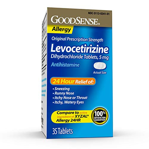 Good Sense Levocetirizine Dihydrochloride Tablets- 5 Mg- Antihistamine- All Day Allergy Relief- 35 Count