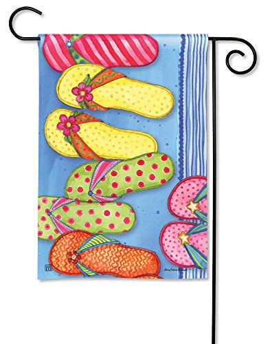 BreezeArt Studio M Favorite Flip Flops Decorative Summer Whimsical Garden Flag  Premium Quality- 12.5 x 18 Inches