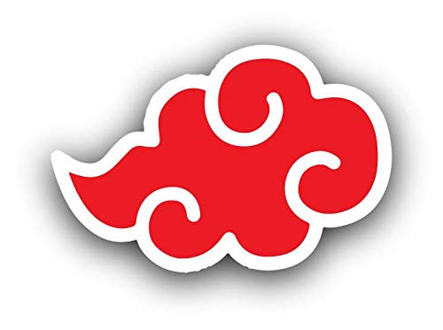 DW  Akatsuki Cloud from Naruto Anime  and  Manga Vinyl Decal Bumper Sticker for Laptop- Car- Truck- Windows | 5