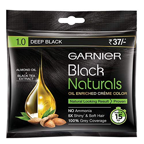 Garnier Black Naturals Oil-enriched Cream Color Almond Oil Plus Black Tea Extract 20mlPlus20g