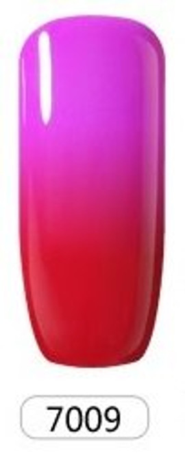 UniGlow Nails. Thermo Changing UV Gel Nail Polish Soak Off UV and LED Nail Gel Summer Trend Color Lacquer Temperature Varnish. Long Lasting Thermochromic Temperature Activated Gel Nail Polish. -7009- UniGlow Nails. Thermo Changing UV Gel Nail Polish Soak Off UV and LED Nail Gel Summer Trend Color Lacquer Temperature Varnish. Long Lasting Thermochromic Temperature Activated Gel Nail Polish. -7009-