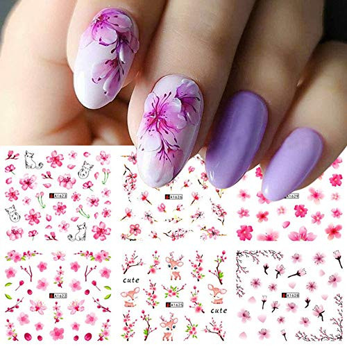 Flower Nail Art Stickers Water Transfer Nail Decals 12Sheets Colorful Nail Art Supplies Sticker Manicure Tips Accessories Decal for Women Acrylic Nail Designs Nail Art Decorations Flower Nail Art Stickers Water Transfer Nail Decals 12Sheets Colorful Nail Art Supplies Sticker Manicure Tips Accessories Decal for Women Acrylic Nail Designs Nail Art Decorations