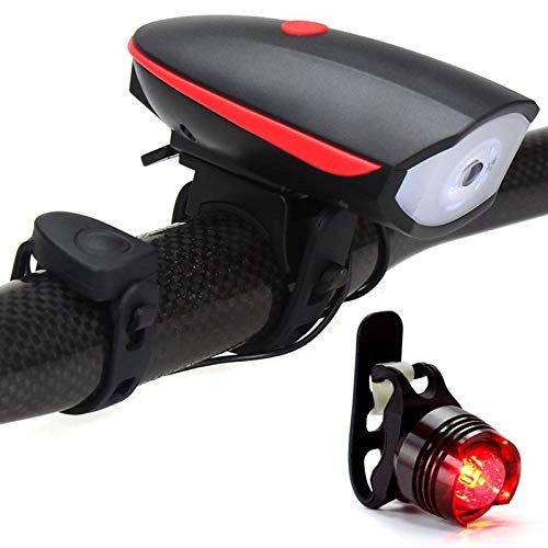 Bike Light- USB Rechargeable Bicycle Headlight and Back Light Set?Waterproof 3 Modes LED Front Cycling Light?Super Bright Flashlight Torch for Road Mountain Cycling