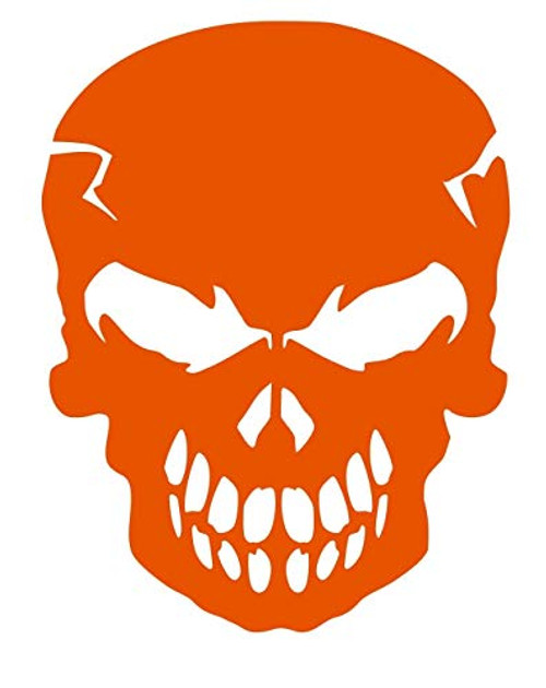 UR Impressions IOrn Scourge Skull Head Decal Vinyl Sticker Graphics for Cars Trucks SUV Vans Walls Windows Laptop|Intense Orange|5.5 X 4.2 inch|URI008-IO