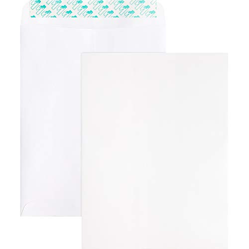 Self Seal White Catalog Envelopes- 9inch W x 12inch L- 28lb. - 10 Pack