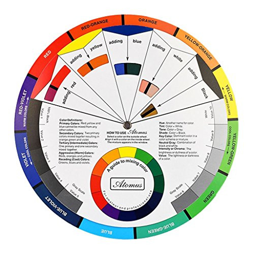 dailymall Color Wheel Color Mix Guide- Tattoo Pigment Chart Supplies for Paint Permanent Eyebrow Lip Body Tattoo