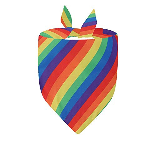 N-C Dog Bandanas Cat Scarf Bandana Dog Triangle Bibs Kerchief Scarf Rainbow Bandanas Cotton Handkerchiefs Adjustable  and  Washable Pet Scarf Handkerchiefs Bibs