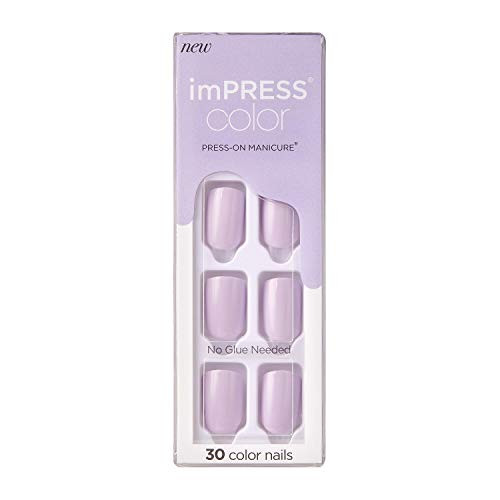 KISS imPRESS Color Press-on Manicure - Picture Purplect- Short