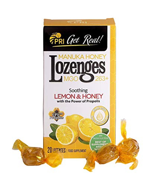 PRI Lemon Manuka Honey Propolis Lozenges