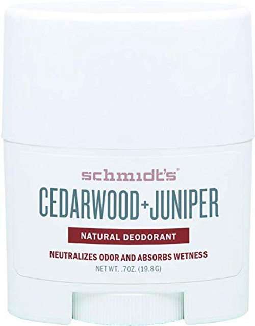 Schmidt's Cedarwood Plus Juniper Natural Deodorant Stick Travel Size 0.7 oz / 19.8 g