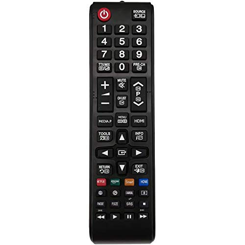 New Replacement TV Remote Control BN59-01247A AA59-00786A Fit for All Samsung 3D LCD LED Smart TV with Netflix/Amazon/Home Buttons- No Setup Required TV Universal Remote Control