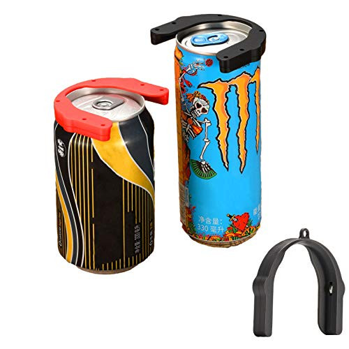 Manual Topless Can Opener-Upgrated Hand Held Beer Can Openers Smooth Edge-Safety Beer Openers for Bar Kitchen Camping Party Picnic -1- Black-