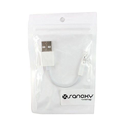 SANOXY USB Charger Adapter for iPod Shuffle 2G 2th Generation -White-