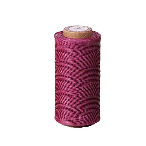284yd 150D 1mm Sewing Waxed Thread Hand Stitching Cord for Leather Craft DIY -Purple-