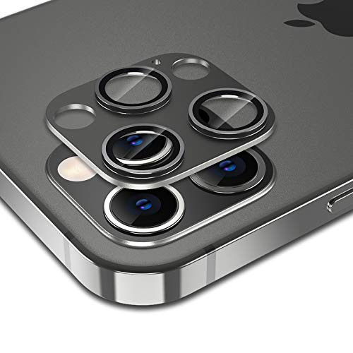 BMINEN For iPhone 12 Pro Max Camera Lens Protector Tempered Glass- Case Friendly HD Clear 9H Hardness Anti-Scratch Easy Installation Metal Camera Lens Screen Protector For iPhone 12 Pro Max 6.7