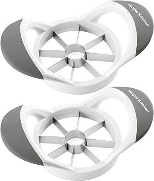 Utopia Kitchen 2 Pack Apple Slicer - Corer - Divider - Cutter - Wedger Tool -Grey- Utopia Kitchen 2 Pack Apple Slicer - Corer - Divider - Cutter - Wedger Tool -Grey-