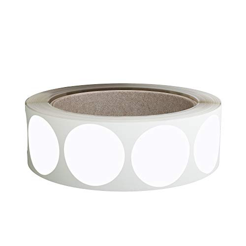 Royal Green Blank Labels on a Roll 25mm White Round Sticker 1 Inch - 600 Pack