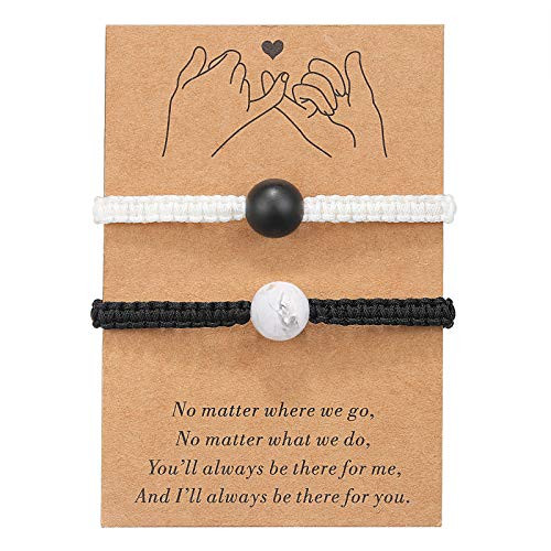 Sincere Matching Bracelets for Couples Relationship Long Distance Friendship Gifts His and Hers Bracelet for Boyfriend Girlfriend- Him Her Women Men- Best Friends