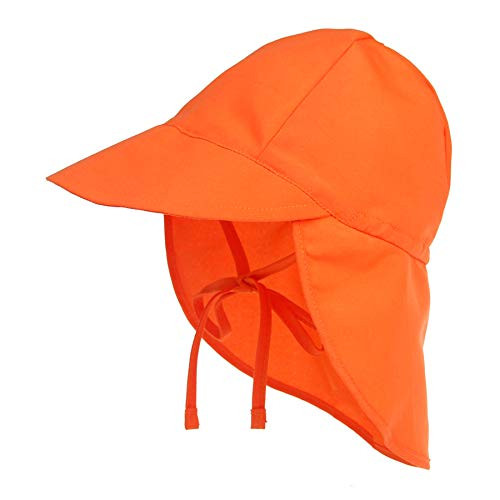 Zando Baby Sun Hat UPF 50Plus Toddler Boy Bucket Hats Wide Brim Beach Hats Infant Boys Girls Cap Sun Protection Summer Kid Beach Hat Orange 6-12 Months