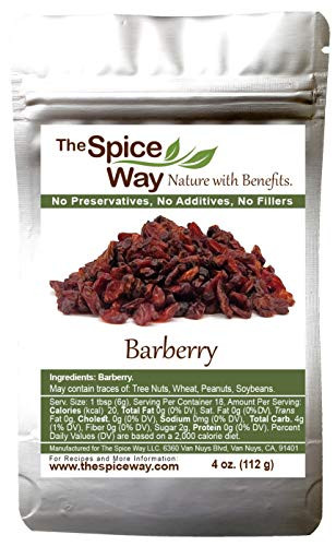 The Spice Way Premium Barberry Fruit - - 4 oz - Persian Zereshk Barberries- pure- no preservatives no additives