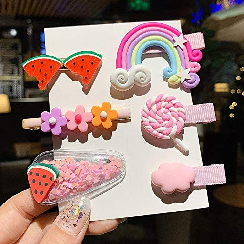 RGFV New Kawaii Cartoon Fruit Flower Princess Hairpins Children Girls Kids Hair Clips Pin Accessories Barrettes Hairclip Headdress-13-
