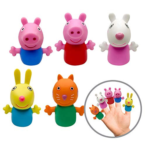 Ginsey Piece Finger Puppet Set- Peppa Pig- -Pack of 5-