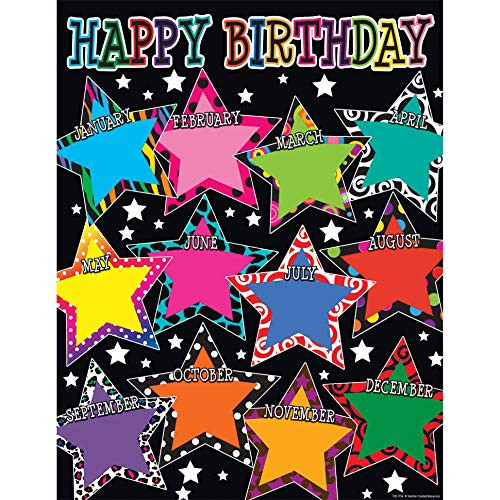 Teacher Created Resources Fancy Stars Happy Birthday Chart -7754-