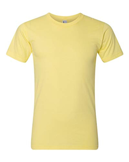 American Apparel 2001W Unisex Fine Jersey T-Shirt Lemon Xs