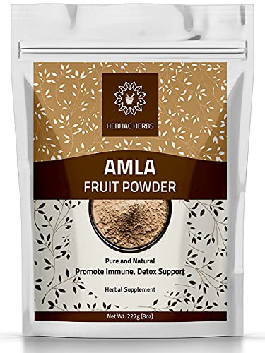 Amla Powder -Amla Fruit Powder- Natural Vitamin C- Antioxidant and - Supports Immune System Premium Amla Powder Organic- Indian Gooseberry By Hebhac Herbs