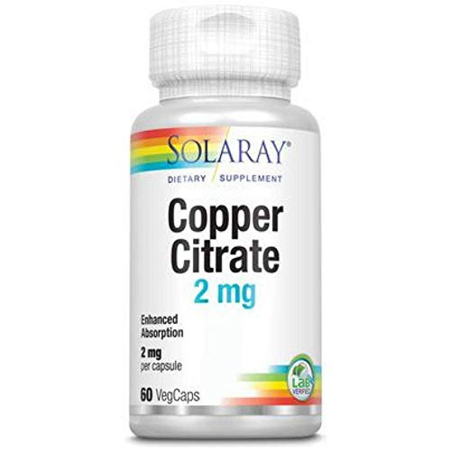 Solaray Biocitrate Copper Supplement- 2mg | 60 Count