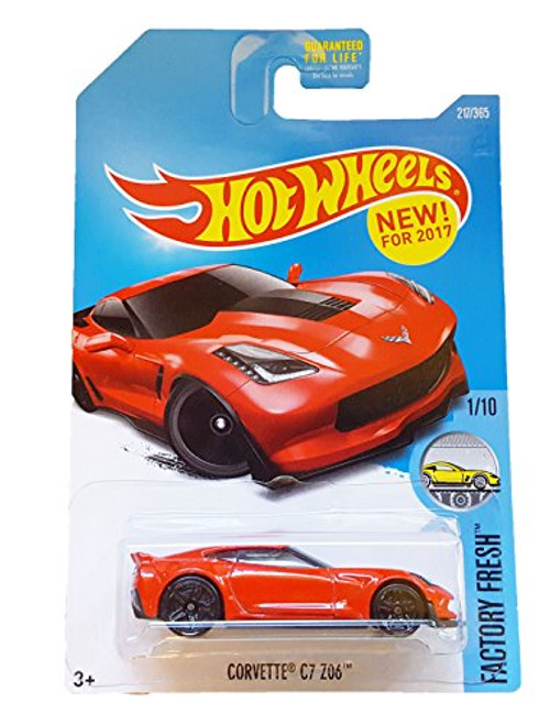 Hot Wheels 2017 Factory Fresh Corvette C7 Z06 217/365, Red Hot Wheels 2017 Factory Fresh Corvette C7 Z06 217/365, Red