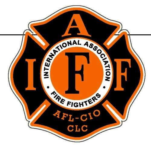 4inch IAFF Decal Black with Orange Fire Fighters International Association IAFF Sticker for Car Vinyl Decal Window Truck Window Car Bumper Sticker Laptop Decal Motorcycle Helmet