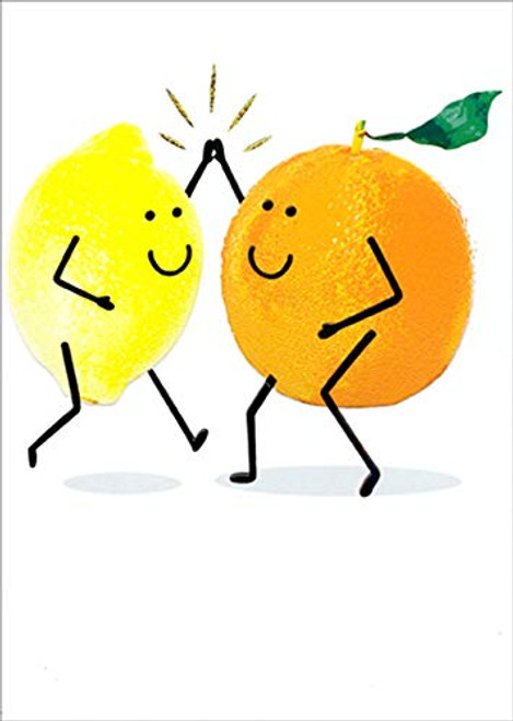 Avanti Press Lemon and Orange High Five Humorous - Funny A-Press Thank You Card Avanti Press Lemon and Orange High Five Humorous - Funny A-Press Thank You Card