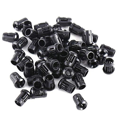 Hancend Diode Holder-50Pcs Plastic Black Lamp Socket Diode Holder Clip Bezel Mount 3mm 5mm 8mm 10mm LED Clip Panel Display -8mm-