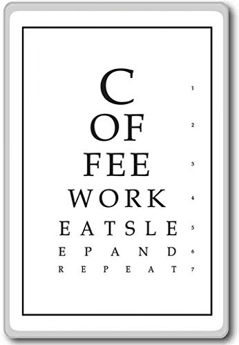 Eye Chart - motivational inspirational quotes fridge magnet