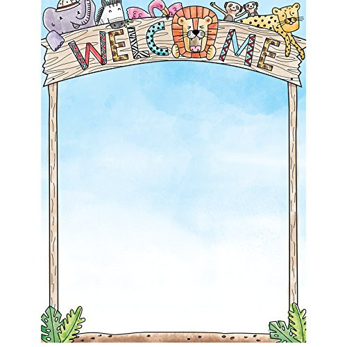 Creative Teaching Press Wall Chart Safari Friends Welcome Chart- Ctp 2792 with