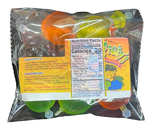 Fruity Snack TikTok Ju-C Jelly Fruit Candy Bag 11.3 oz 5 Flavors Strawberry- Sour Apple- Pineapple- Grape- and Orange Tasty Fruity Jelly Snack