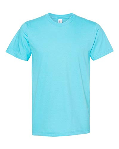 American Apparel 2001W Unisex Fine Jersey T-Shirt Aqua Xl