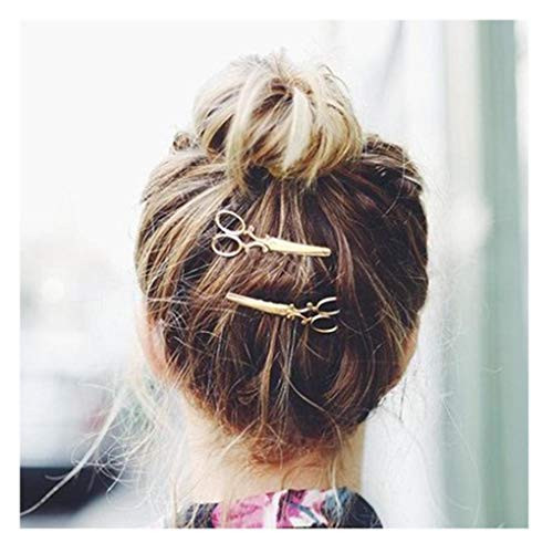 Yalice Scissors Hair Barrette Bobby Pins Hair Clips Metal Hair Accessories for Women and Girls -Gold- Yalice Scissors Hair Barrette Bobby Pins Hair Clips Metal Hair Accessories for Women and Girls -Gold-