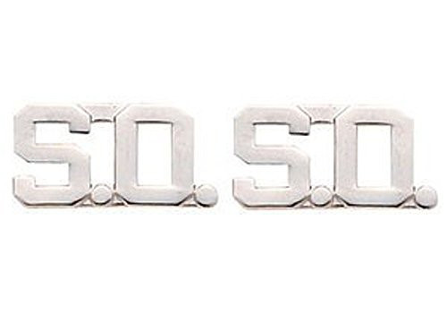 Security Special Officer Collar Lapel Brass Pins Insignia Emblem 1/2inch Nickel Silver 1 Pair