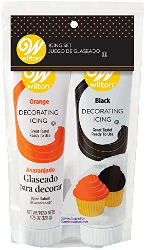 Food Items ICING TUBES 4.25 2PK ORNG/BLACK- us-one size- Orange  and  Black
