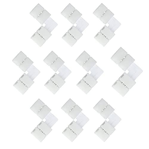 LED Strip Connector Adapter L Shape 4 Pin LED Light Corner Connecting Accessaries for 10mm SMD RGB LED Light 10PCS
