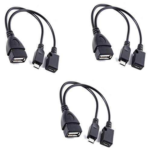 `-3 Pack- TV xStream USB Port Adapter- Micro OTG Cable and Power - Compatible with Streaming Sticks- Media Devices- Rii and Logitech Keyboards- and Nintendo Switch- SNES- NES Classic