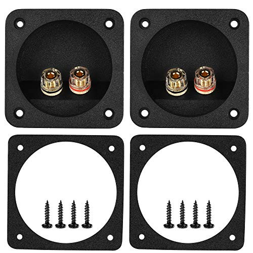 Bluecell 1-Pair 3.1 DIY Square 2-Way Speaker Box Double Binding Post Cup Terminal Cup Connector Subwoofer Plug