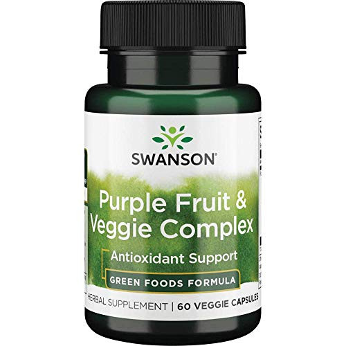 Swanson Whole Food Purple Antioxidants Fruit  and  Veggie Complex 400 Milligrams 60 Veg Capsules