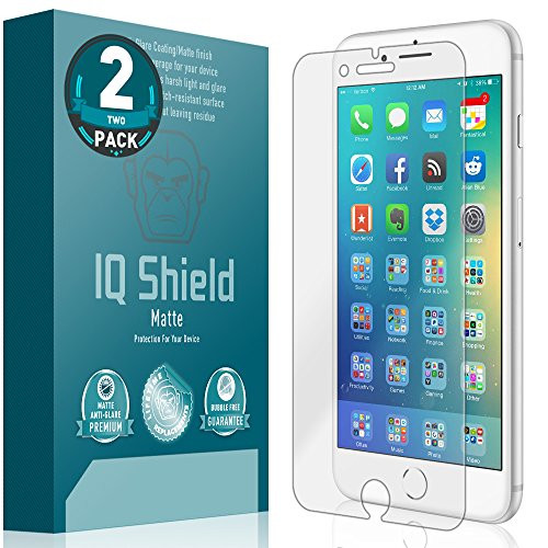 IQ Shield Matte Screen Protector Compatible with iPhone 8 Plus -Max Edge-to-Edge Coverage--2-Pack- Anti-Glare Anti-Bubble Film